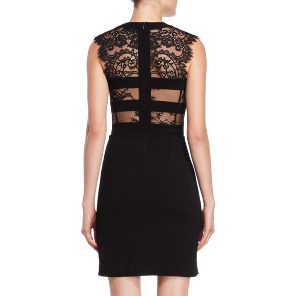 The Kooples Black Lace Insert Crepe Dress ASO Clary Fray - Picture 3 of 9